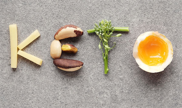 The word Keto made from keto-friendly foods.